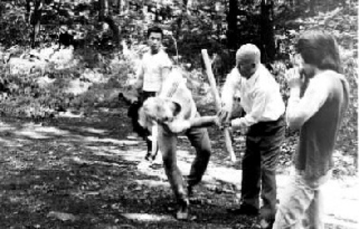 Sawai sensei and Ron Nansink Shinai attack and defence.