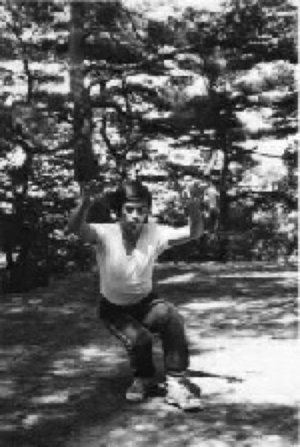 Saito sensei deep Hai Taikiken side view front.